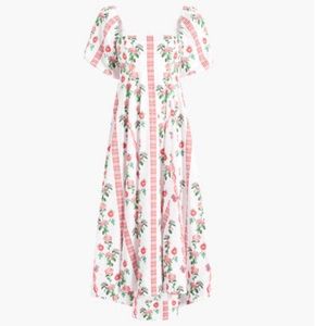 Hill House Matilda Floral Midi Dress SZ M